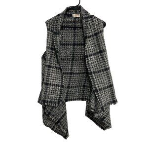 Seven Islands NWT Plaid Sleeveless Open Front Vest One Size